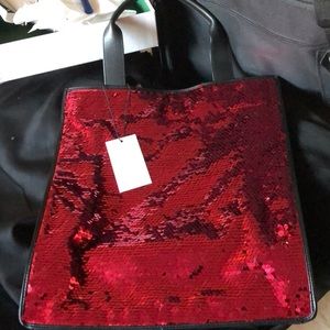 New Red Sequined tote still in dust bag